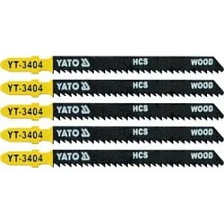 Полотна для электролобзика по дереву 75х100х1,3мм 10TPI чистый рез (5шт) "Yato"