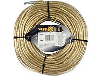 Трос тамож. стальной с наконечником 6мм/34м "Vorel"