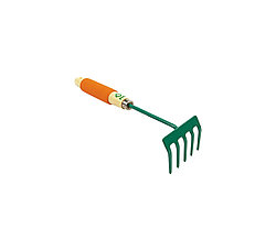 Грабли мини с деревянной ручкой 300мм "Flo"