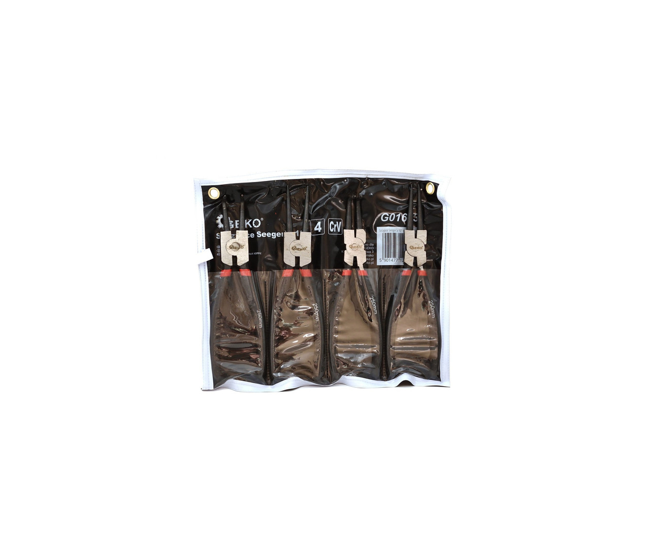 Щипцы-съемник для стопорных колец 250мм (Набор 4пр.) "Geko"