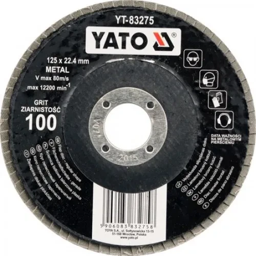 Круг лепестковый 125мм Р100 "Yato"