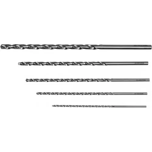 Свёрла по металлу длинные 3, 4, 5, 6, 8мм (набор 5шт) HSS 4341 "Yato"