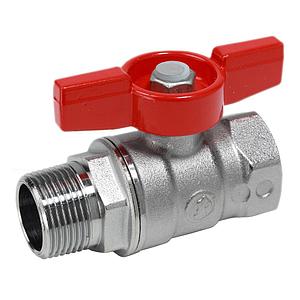 Кран шаровой полнопроходной 1/2" ВР/НР бабочка Giacomini R854 арт. R854X023