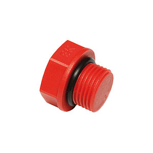 Пробка ПП короткая красная 1/2"НР Wavin Ekoplastik Чехия