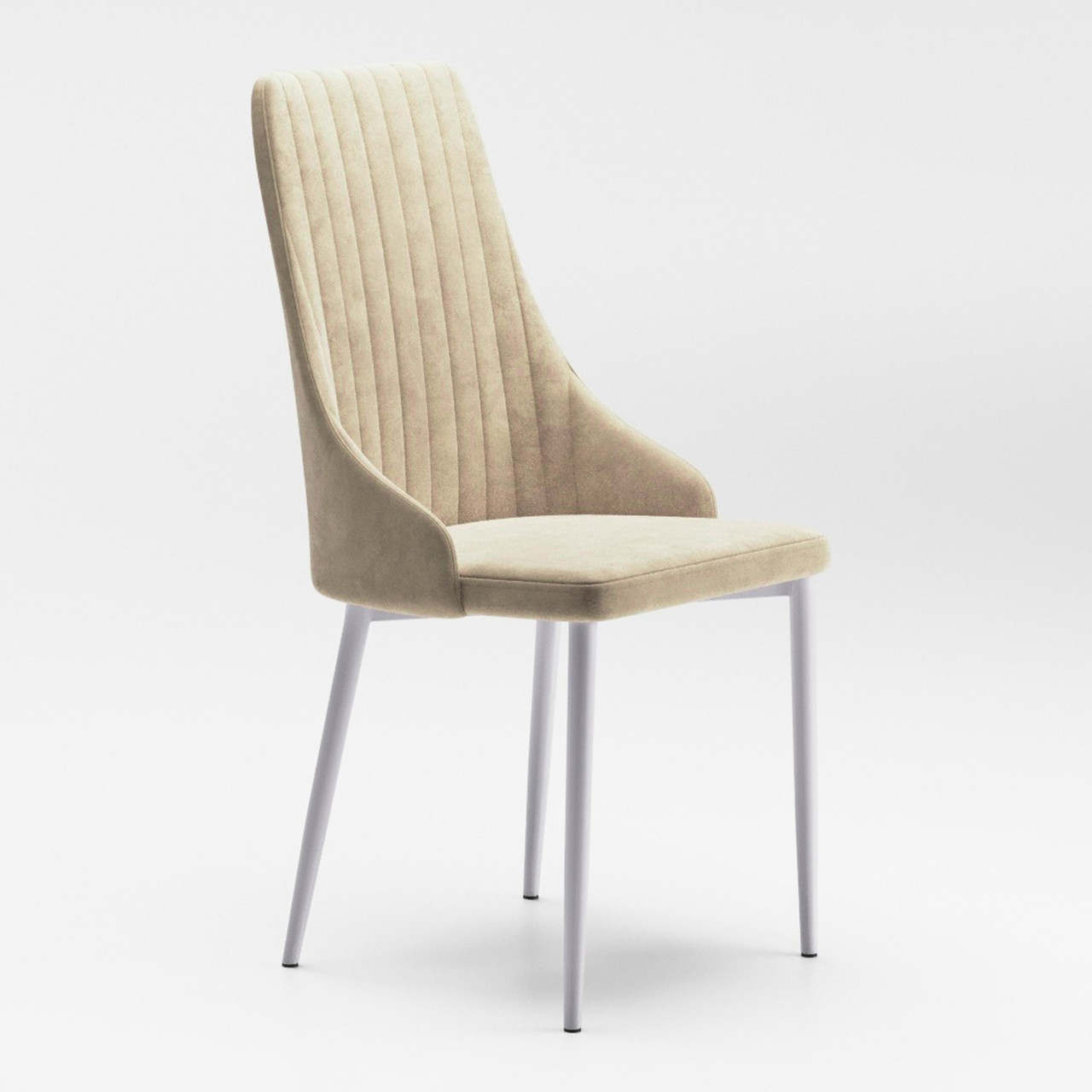 Стул Аника ткань бренди 37 (beige)/каркас белый