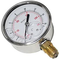 Манометр 63R16.MGE GLYC.P.G.SS. CASE D:63 0/16 BAR+PSI 1/4"BSPP BOTTOM