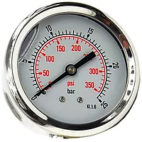 Манометр 63P25.MGE GLYC.P.G.SS. CASE D:63 0/25 BAR+PSI 1/4"BSPP BACK