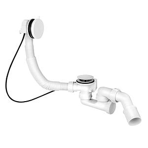 Сифон для ванны автомат McAlpine SLIM MP31SSF-WHBR белый с ревизией (40/50 мм)