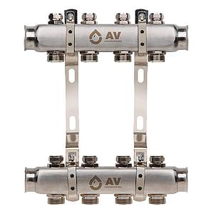 Коллекторная группа для отопления на 4 выхода AV Engineering AVE162 арт. AVE16200104