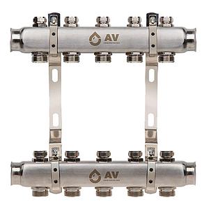 Коллекторная группа для отопления на 5 выходов AV Engineering AVE162 арт. AVE16200105