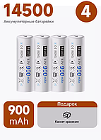 PALO Аккумуляторы литий-ионные 900мАч 3.7В АА 4 шт