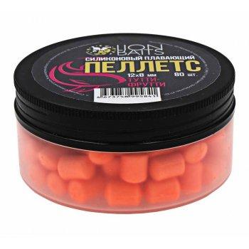 Пеллетс силиконовый плавающий "Тутти-фрутти" 12х8мм (80шт)