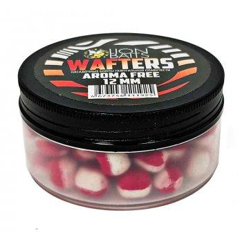 Бойлы нейтральной плавучести (Wafters) "Aroma Free" (без аромы) красно-белый 12мм