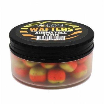 Бойлы нейтральной плавучести (Wafters) "Aroma Free" (без аромы) желто-оранж 14мм