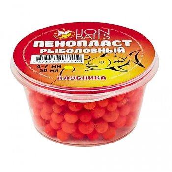 Lion Baits Пенопласт рыболовный "Клубника" (красный) 4-7мм 50мл