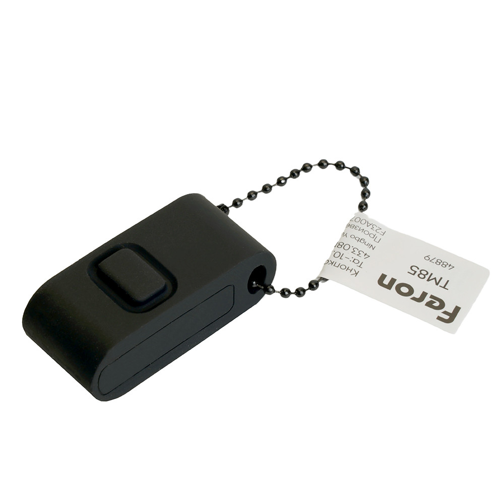Кнопка-выключатель беспроводной TM85 IP65 одноклавишный soft-touch чёрный