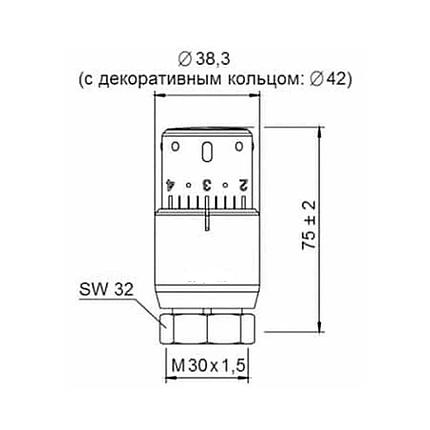 Термостатическая головка KERMI арт. ZV00380003, фото 2