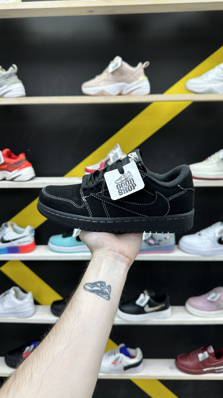 Кроссовки Air Jordan 1 Low x Travis Scott Black Phantom