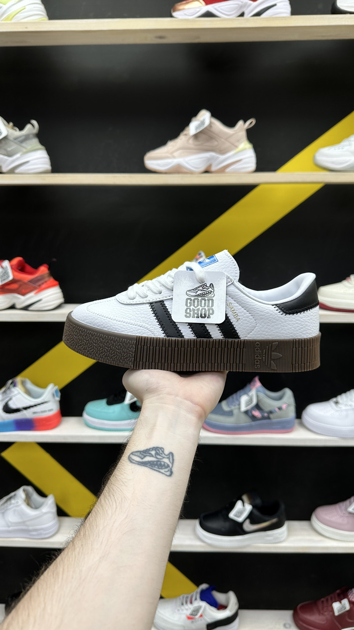 Кроссовки Adidas Sambarose White Black Brown