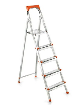 Складная лестница-стремянка стальная UFUK односторонняя металлическая 5 ступеней садовая для дачи