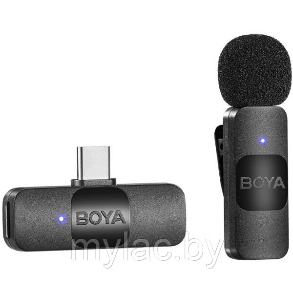 Микрофон петличный BOYA BY-V10 (беспроводной, разъем USB, Type-C ...