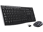 Комплект беспроводной клавиатура + мышь Logitech Wireless Combo MK270 черный (920-004518)