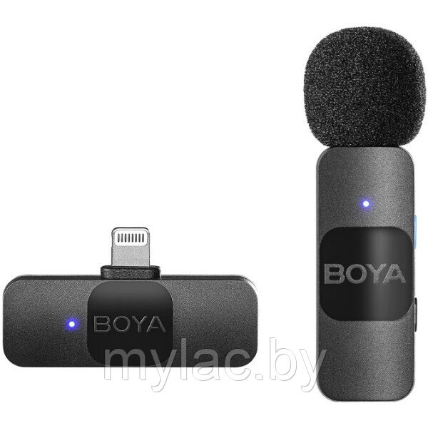 Микрофон петличный BOYA BY-V1 (беспроводной, разъем Lightning): продажа ...
