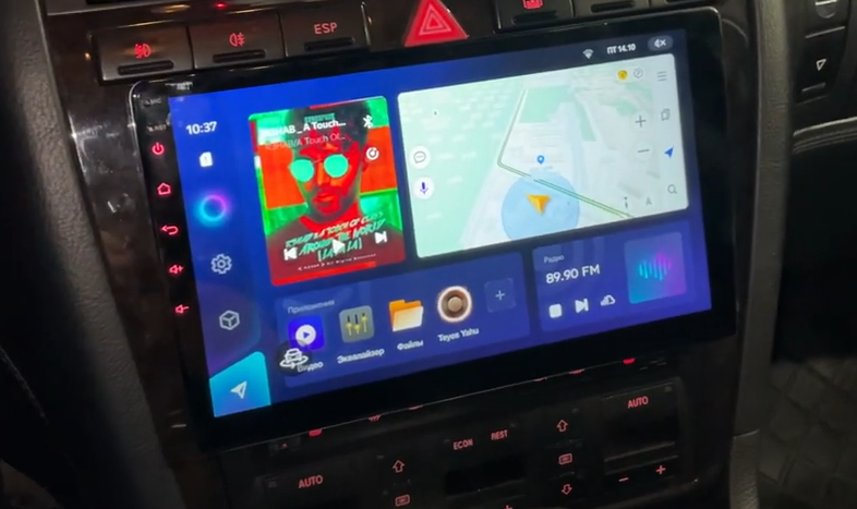 Штатная магнитола Audi A8 (D2), S8 (D2) (1999-2002) Canbox а Android 10 (4G-SIM, 2/32, TS18, DSP, QLed)