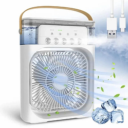 Вентилятор, увлажнитель воздуха с подсветкой 3 в 1 Air Cooler Fan. Кондиционер - вентилятор мини. Белый