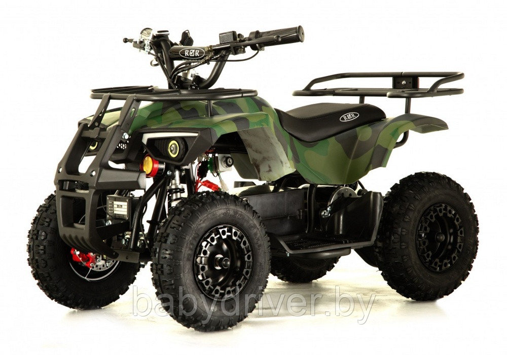 Детский электроквадроцикл RiverToys Tiki (зелёный камуфляж) скорость 20 км/ч, нагрузка до 65 кг.