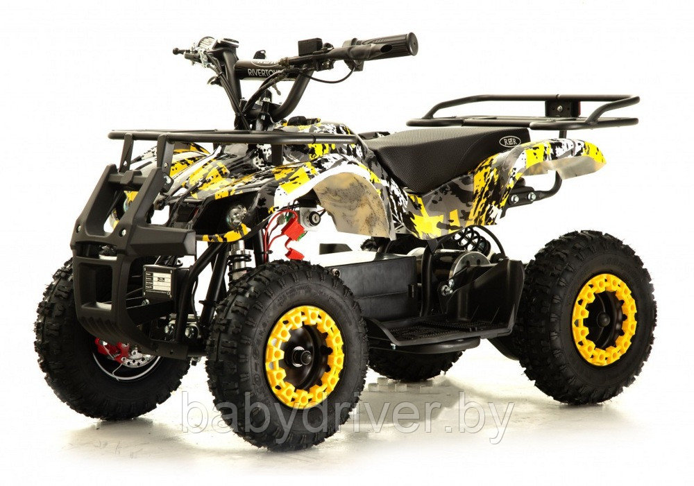 Детский электроквадроцикл RiverToys ANRI (жёлтый Special) скорость 20 км/ч, нагрузка до 65 кг.