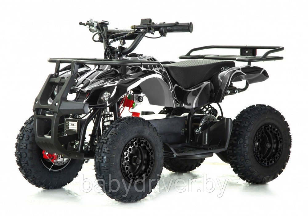 Детский электроквадроцикл RiverToys ANRI (чёрный Spider) скорость 20 км/ч, нагрузка до 65 кг.