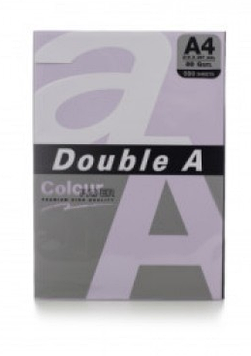 Бумага цветная DOUBLE A, А4, 80 г/м, 100 листов. Цена указана без учета НДС 20% СИРЕНЕВЫЙ