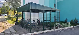 Велопарковка крытая 4 на 5 метров 14 веломест