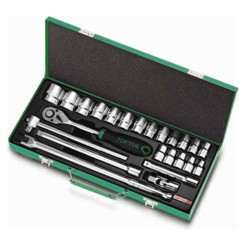 Набор головок TOPTUL GCAD2403 (1/2" 8-32мм, 24предм. 6гр. метал.кейс)
