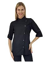 Китель поварской, шеф-повара, женский (цвет черный)
