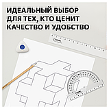 Набор чертежный СТАММ, размер S (линейка 16см, 2 треугольника, транспортир), прозрачный, бесцветный, европодве, фото 8