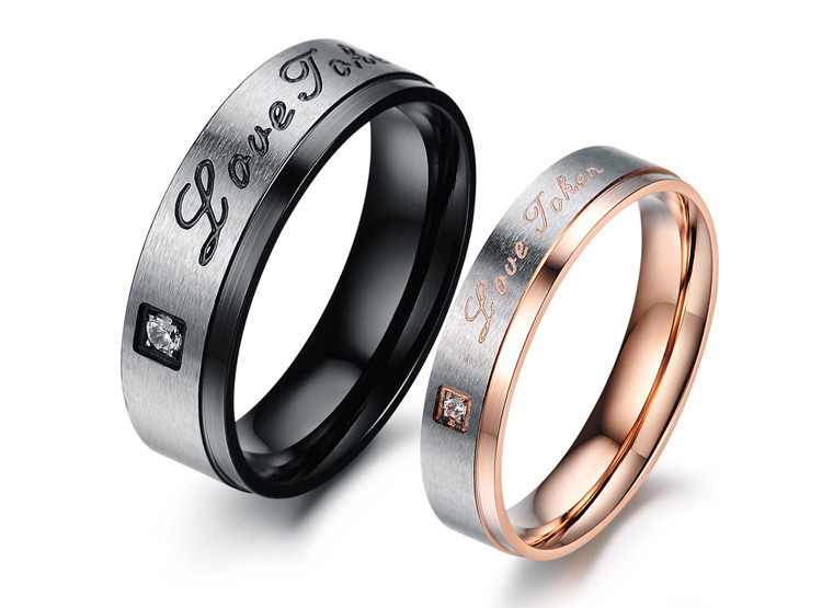 Парные кольца для влюбленных "Неразлучная пара 101" с гравировкой "В знак любви" - фото 3 - id-p32814365