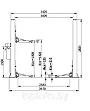 ДВУХСТОЕЧНЫЙ ПОДЪЕМНИК С ЭЛЕКТРОСТОПОРАМИ И Г/П 5.5 Т. TOP AVTO T5.5PRO E    Топ Авто T5.5Pro E TOPAUTO, фото 3