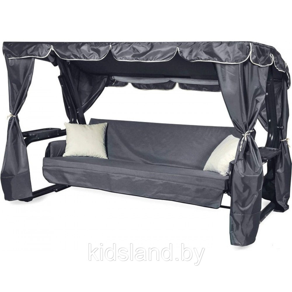 Садовые качели LetoLux Нирвана 76 Premium (графит)  286х176х172 см