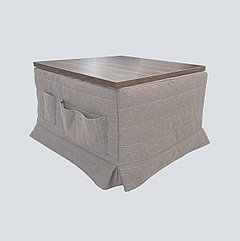 Пуф-трансформер - Рогожка бежевая/Ясень Шимо темный (Мелодия сна)