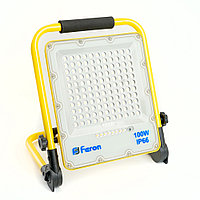 Профессиональный аккумуляторный прожектор 100W для стройки, 6400K  с зарядным устройством