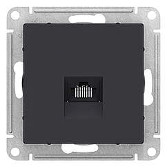 Розетка компьютерная RJ45 кат.5E, цвет Карбон (Schneider Electric ATLAS DESIGN)