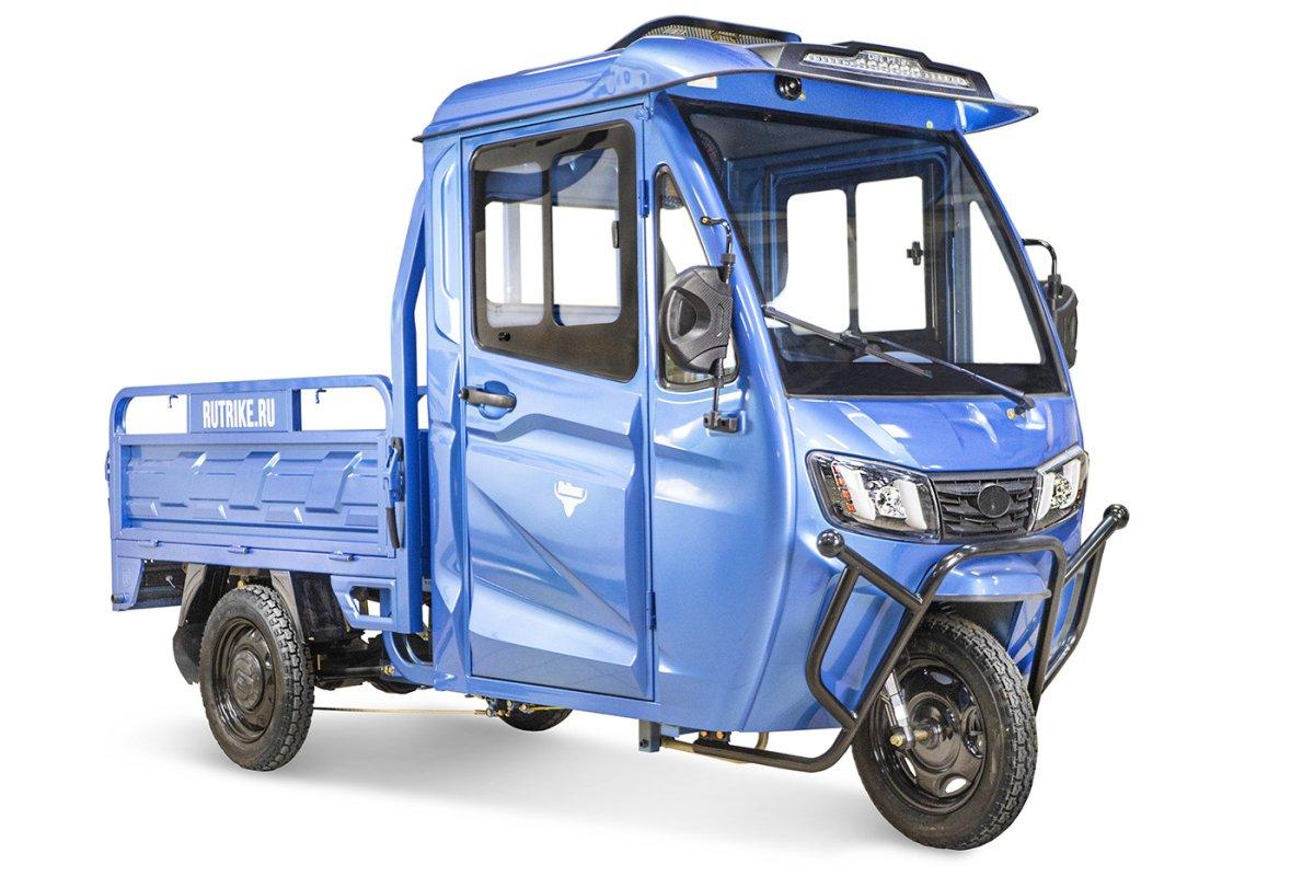 Грузовой электротрицикл Rutrike КАРГО Кабина 1500 60V1000W темно-синий
