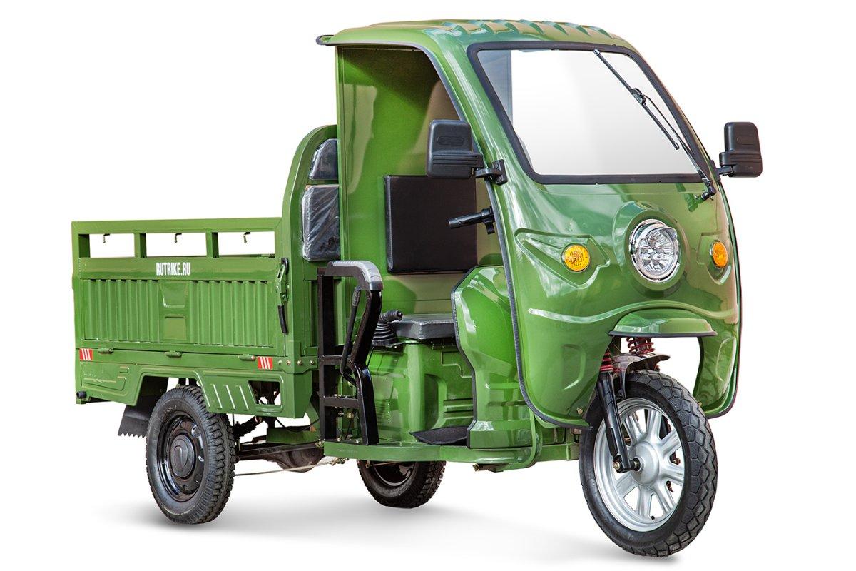 Грузовой электротрицикл Rutrike Гермес 1500 60V1200W темно-зеленый