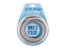 Шланг душевой, SUS/EPDM, 1/2" г-г 170-230 см, мат., AV Engineering