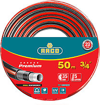 RACO PREMIUM, 3/4″, 50 м, 35 атм, пятислойный, усиленный двумя слоями армирования, поливочный шланг