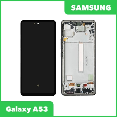 Дисплей для Samsung Galaxy A53 SM-A536 в сборе GH82-28025A в рамке (черный) 100% оригинал