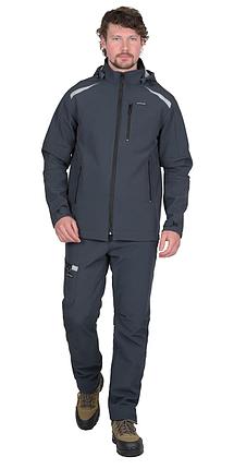Куртка СИРИУС-СПЕЙС софтшелл сине-серая, фото 2