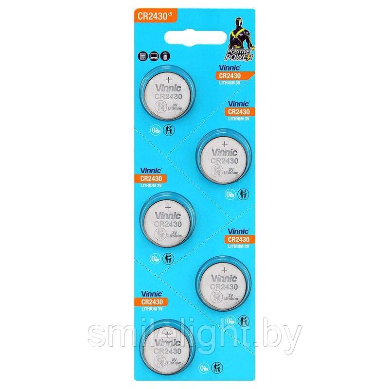 Элемент питания VINNIC CR2430-C5 Lithium 3V Bl.5